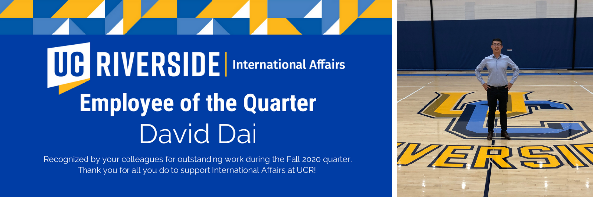 Image of Fall2020 IA Employee of the Quarter David Dai